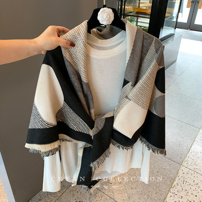 策颜围巾女冬季新款韩版保暖加厚
