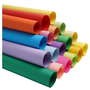 曼蒂克彩纸大张正度开纸全开薄彩色纸红色纸贴墙超幼儿园环创空白海报儿童手工纸80G手工材料纸背景纸多色