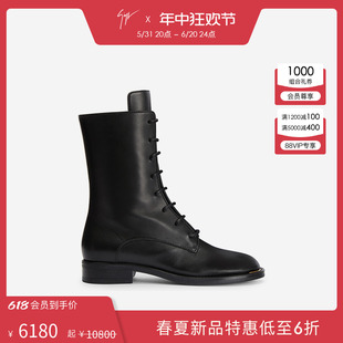 短靴中筒靴 尖头平底系带时尚 ZanottiGZ女士SS24春夏新品 Giuseppe