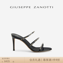 优雅细跟露趾彩钻高跟鞋 Giuseppe ZanottiGZ女士FW23秋冬新品