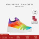 Giuseppe 礼物 ZanottiGZ女士Talon彩色鳄鱼纹厚底鹰爪运动鞋