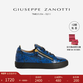 礼物 Giuseppe ZanottiGZ男士 蟒蛇纹双拉链低帮运动鞋 板鞋