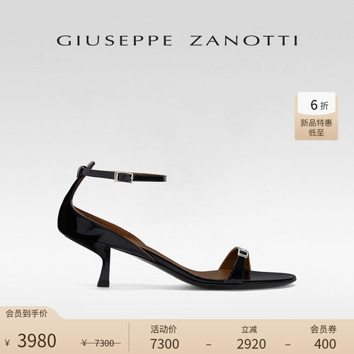 【新品特惠】Giuseppe ZanottiGZ女士SS26新品一字带细猫跟凉鞋
