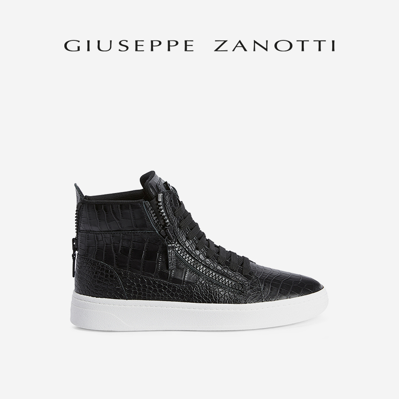 Giuseppe Zanotti男士鳄鱼纹GZ94高帮运动鞋