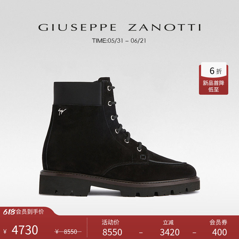【新品首降】Giuseppe ZanottiGZ男士秋冬时尚系带裸靴马丁靴短靴