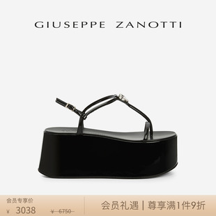 拖鞋 Giuseppe ZanottiGZ女士厚底高防水台式 夹趾凉鞋