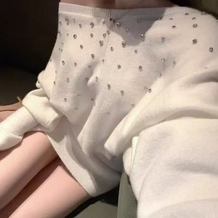 新款 烫钻星空连衣裙设计感小众2025春季 高级感 奶思小肥兔 CCZEE