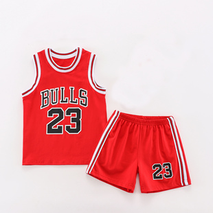 儿童篮球服23号球衣詹姆斯科比幼儿园小童宝宝训练服透气亲肤纯棉
