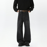 春季美式做旧复古水洗宽松直筒牛仔裤4BK560-P55控78，男装牛仔裤，星座515