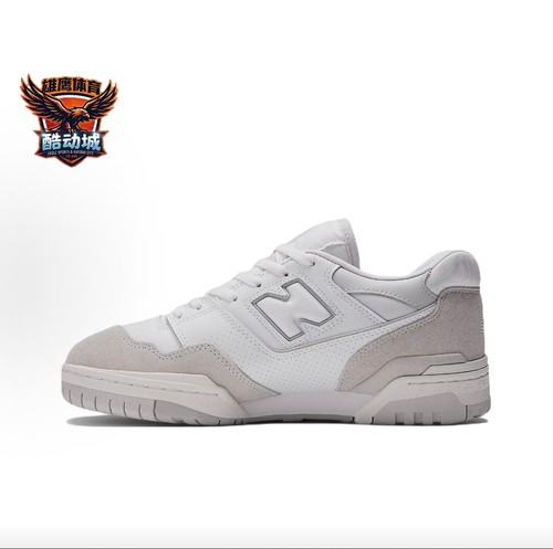 New Balance NB 550 低帮 复古篮球鞋 男女同款 白灰色BB550NCB