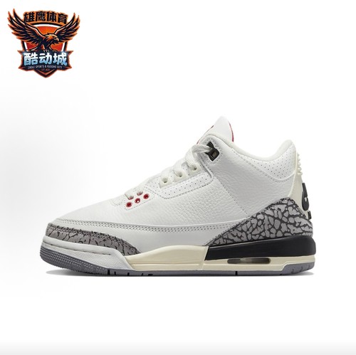 Nike Air Jordan3 AJ3 GS白水泥女子中帮复古篮球鞋DM0967-100