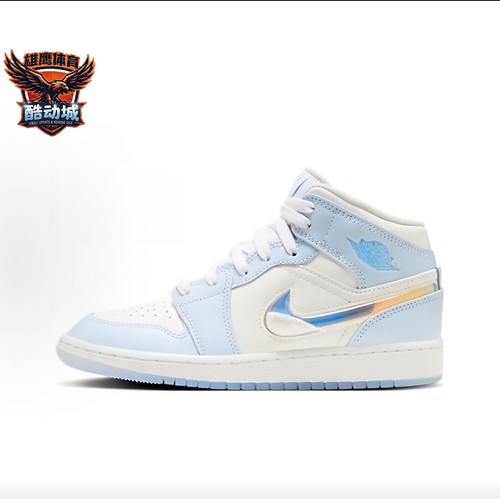 JordanAir Jordan 1 Mid SE 合成革 冰雪奇缘 GS 镭射 FQ9117-400