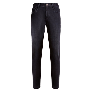 CANUDILO/卡奴迪路磨白牛仔裤男士弹力直筒牛仔长裤