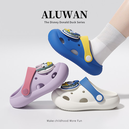 夏季卡通儿童洞洞鞋新款室内居家