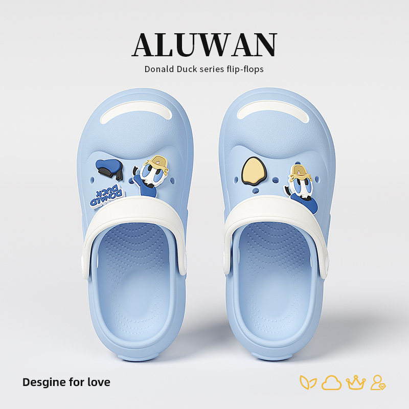 阿鲁丸儿童洞洞鞋男童春夏新款厚底室内迪士尼小孩凉拖鞋女童外穿