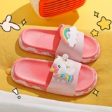 Летние детские слайдеры, тапочки, нескользящая мультяшная обувь, семейный стиль