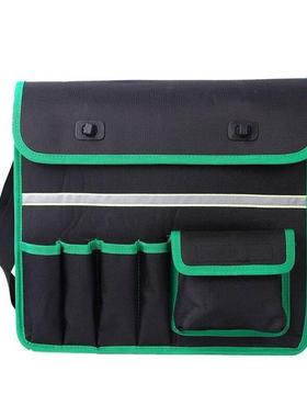 元汗JG-103电工反光条工具包大号40*32*12cm黑色绿边耐磨防刮维修