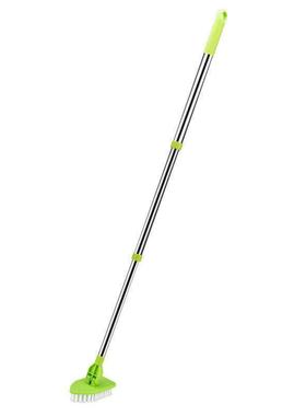 绿色一杆+一刷可伸缩长柄三角地板刷瓷砖浴缸清洁刷ZTT-100