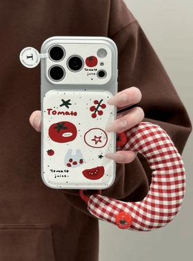 泼墨小番茄适用苹果17PROMAX手机壳iPhone13pro15/14/16/12防摔壳