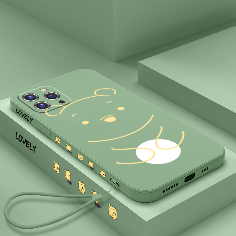 线条小熊苹果12手机壳iphone11液态硅胶12Promax镜头全包防摔11promax保护套卡通简约男女新款12创意软壳适用怎么看?