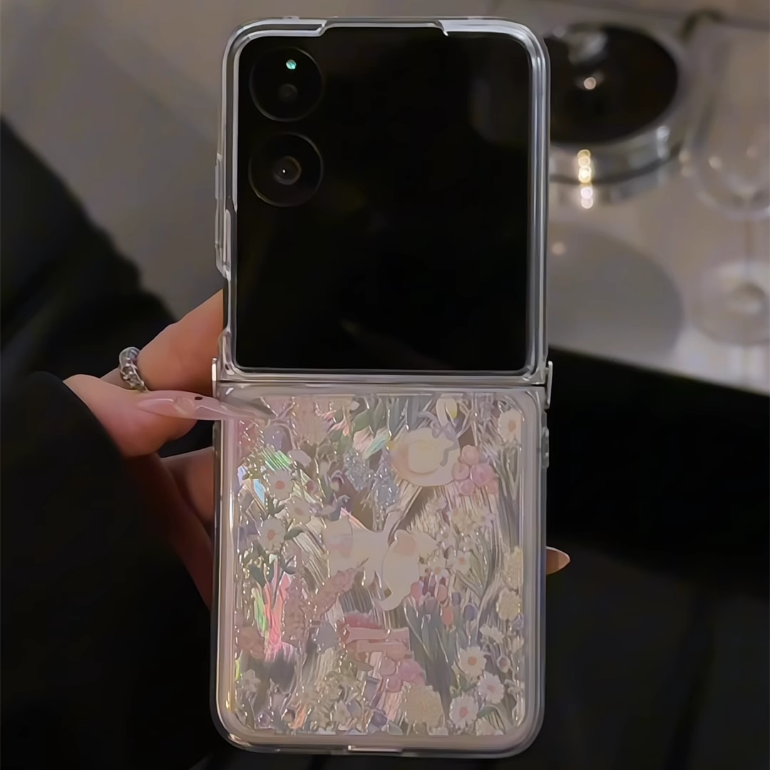 适用于小米mixflip羽纱折叠手机壳ins风小米女新款防摔ins风全包折叠屏翻盖小众高级感保护套花丛猫咪白天鹅