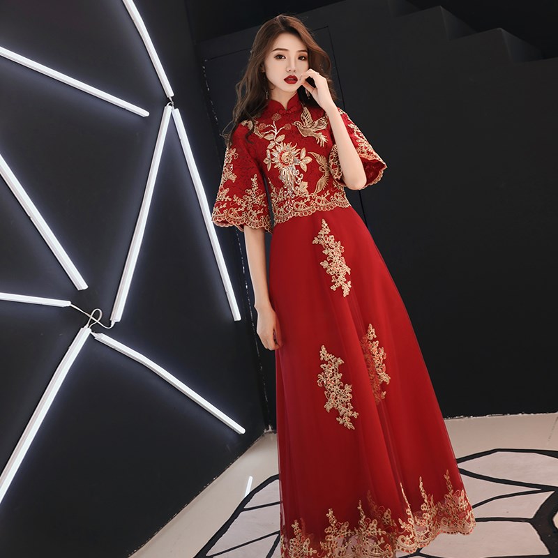 full dress marry Toast Wedding dress bride Chinese style pregnant woman sexy Show thin grace Evening dress Wedding weddingin the Women's clothing/Boutique , Wedding/Cheongsam/Formal dress , Formal dress/Evening  category - from Buy2taobao.com to provide professional Taobao agent buy service
