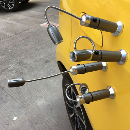 便携式LED铝合金工作灯户外多功能充电露营手电筒可调焦磁铁强光