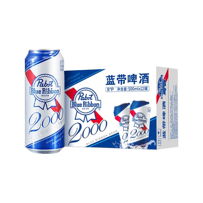 蓝带超爽2000啤酒500ml*12罐