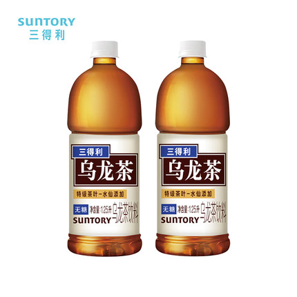 三得利乌龙茶无糖大瓶茶饮料整箱1.25L*4瓶新老包装随机发
