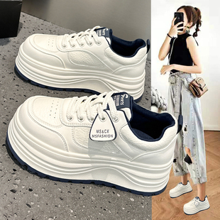 超火真皮加绒小白鞋女棉鞋2025冬季新款爆款厚底轻便运动休闲板鞋