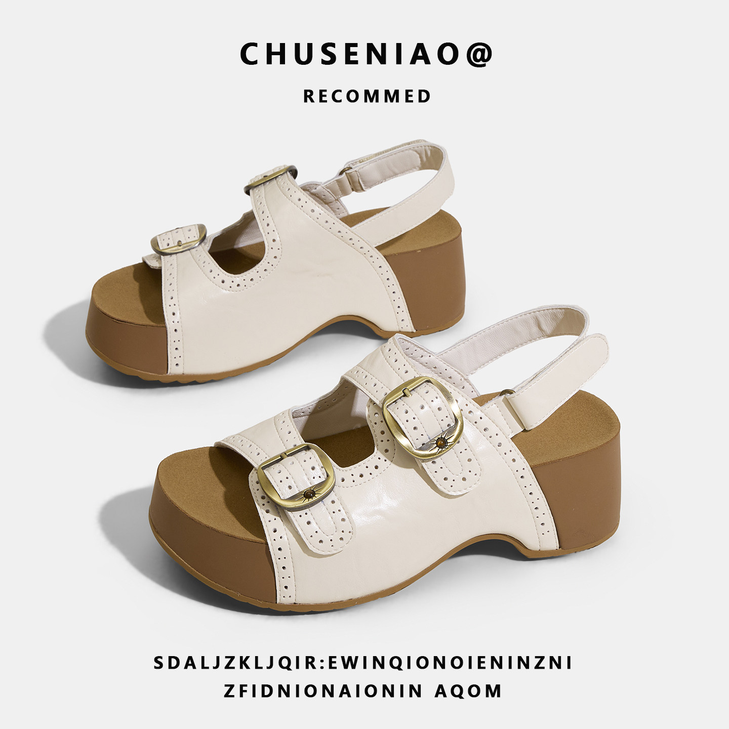 一字复古勃肯运动凉鞋女外穿2026夏季新款爆款厚底增高休闲沙滩鞋