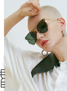 希腊新潮0弯多边形太阳镜个性不规则眼镜时尚大框墨镜百搭神器