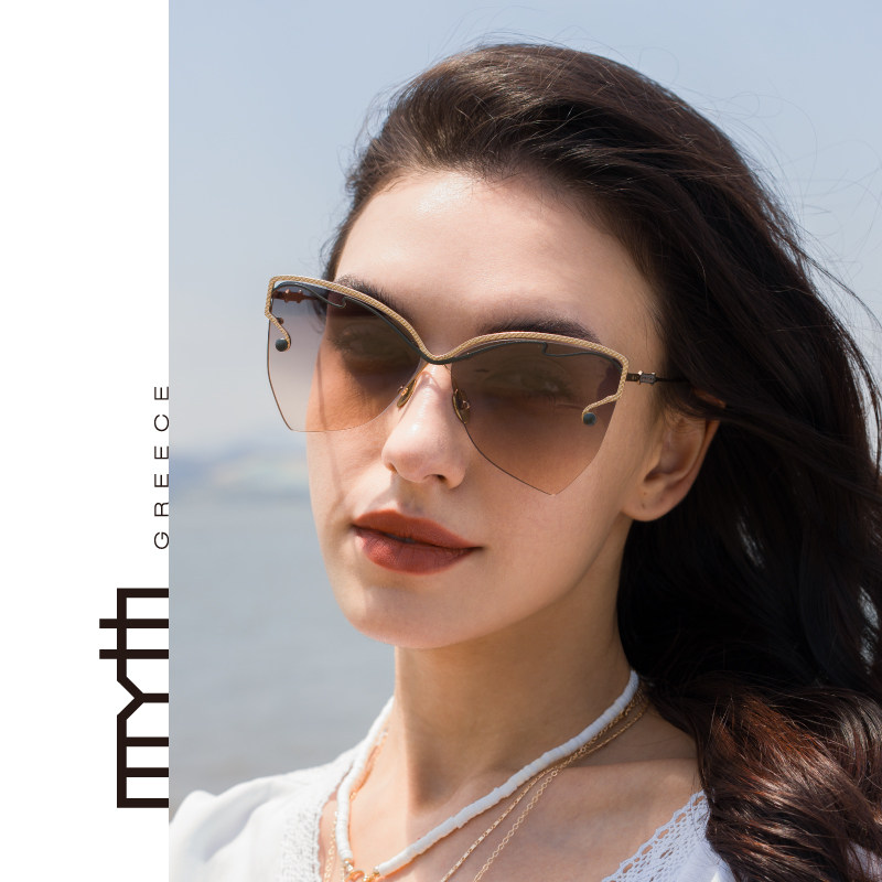 MYTH眉梁双色蝶形太阳镜魅力女神复古回潮时尚墨镜修脸眼镜MS2