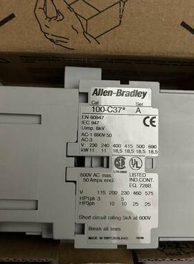100-C37K00 ABB接触器，正品未使用，工程议价
