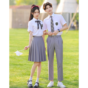 毕业班服学院风套装高中初中学生运动会校服合唱团诗歌朗诵演出服