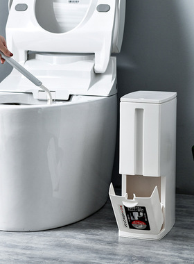 cm14cm16cm日式按压式开盖简约时尚卫生间马桶刷一体式垃