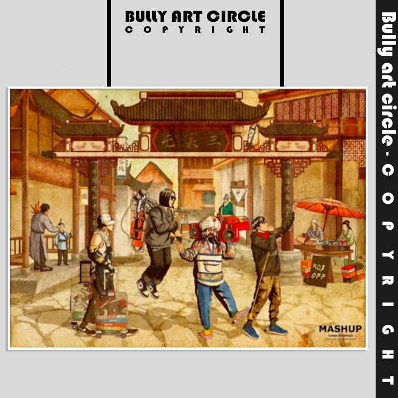 DarrenZhou周义翔限量版画西游记三里屯国潮装饰画国风潮流潮挂画