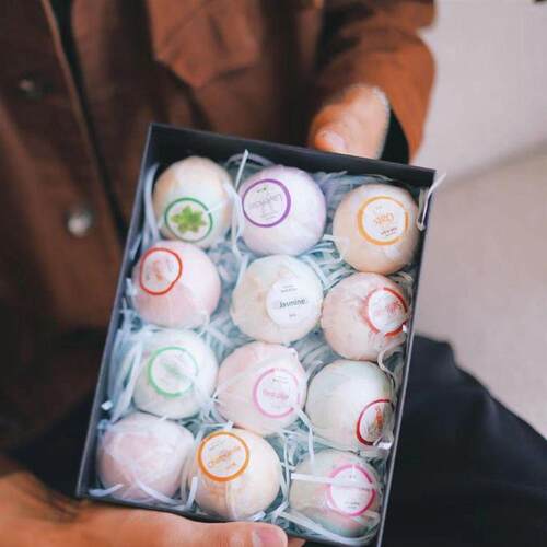 joyous花瓣系列套装礼盒 速卖bath bomb沐浴泡澡球气泡弹爆炸12颗