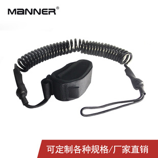 SUP桨板脚绳帆板安全绳5.5MM可旋转救生绳伸缩绳冲浪板滑水板配件