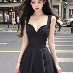小个子法式 掐腰显瘦v领绝美气质吊带短裙 初恋连衣裙女夏2025新款