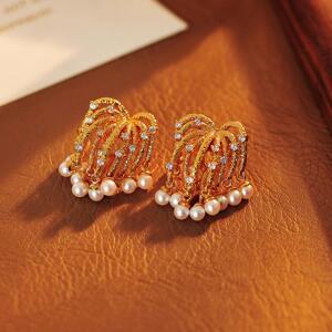 欧美风高级感温柔水中花火珍珠