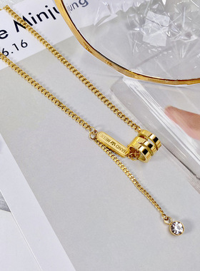 韩国东大门时尚百搭气质小蛮腰流苏吊坠卫衣项链锁骨链毛衣链潮