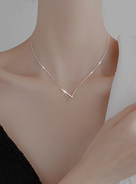 几何项链ins冷淡风项链女小众设计感项链女锁骨链女简约气质