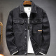 夹克男潮 高级感痞帅牛仔衣潮牌春秋新款 黑色牛仔外套男士 2026春季