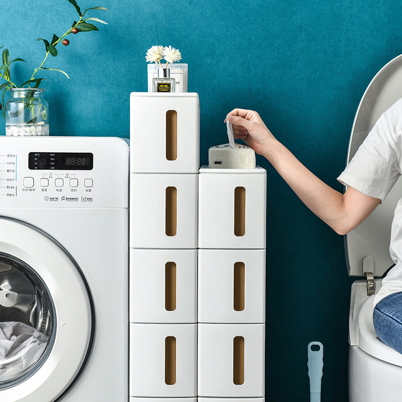 夹缝收纳柜抽屉式厨房冰箱边柜超窄浴室缝隙置物架储