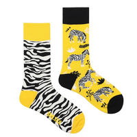 SSWEATSHOP AB Cartoon asymmetrical creative couple Street style contrasting color mandarin duck Instagram mid-tube trendy sock girls thumbnail 7