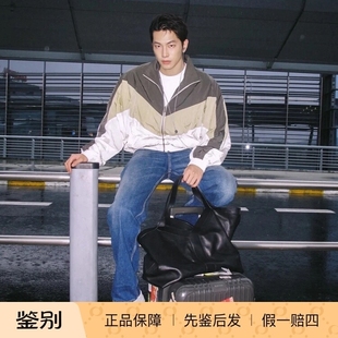 褶皱尼龙男士 新款 拼色YSL夹克外套 LAURENT圣罗兰 国内现货SAINT