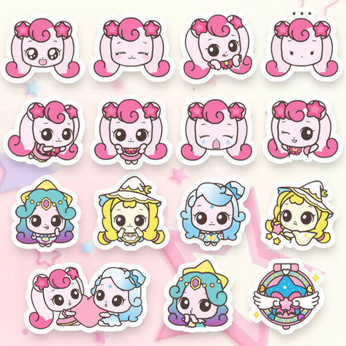 奇妙萌可之魔法甜心爱心萌可玩具周边公仔动画女孩儿童防水贴纸