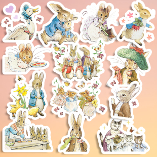 可爱Peter Rabbit彼得兔邦尼小兔手账手机壳笔记本IPAD防水贴纸