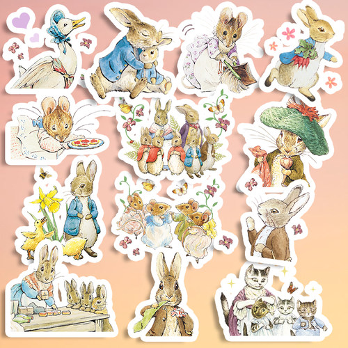 可爱Peter Rabbit彼得兔邦尼小兔手账手机壳笔记本IPAD防水贴纸